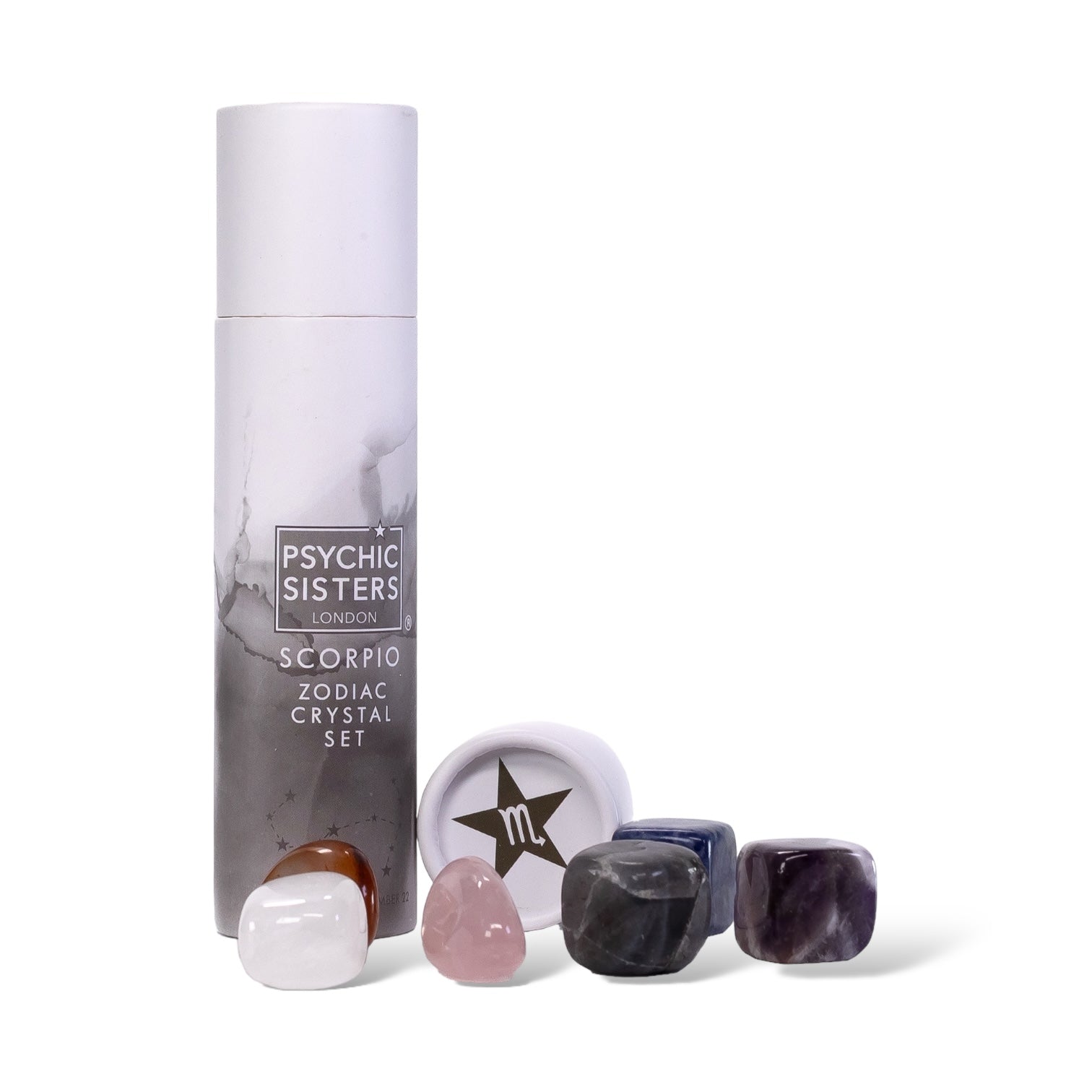 Scorpio Crystal Set (October 23 - November 21) featuring Psychic Sisters' unique crystals for Scorpios.